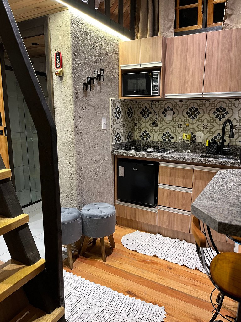 Chalé da Fonte/tiny house(vista top e hidromassagem)