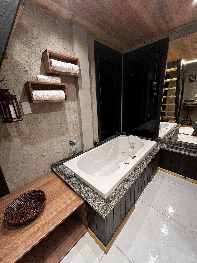 Chalé da Fonte/tiny house(vista top e hidromassagem)