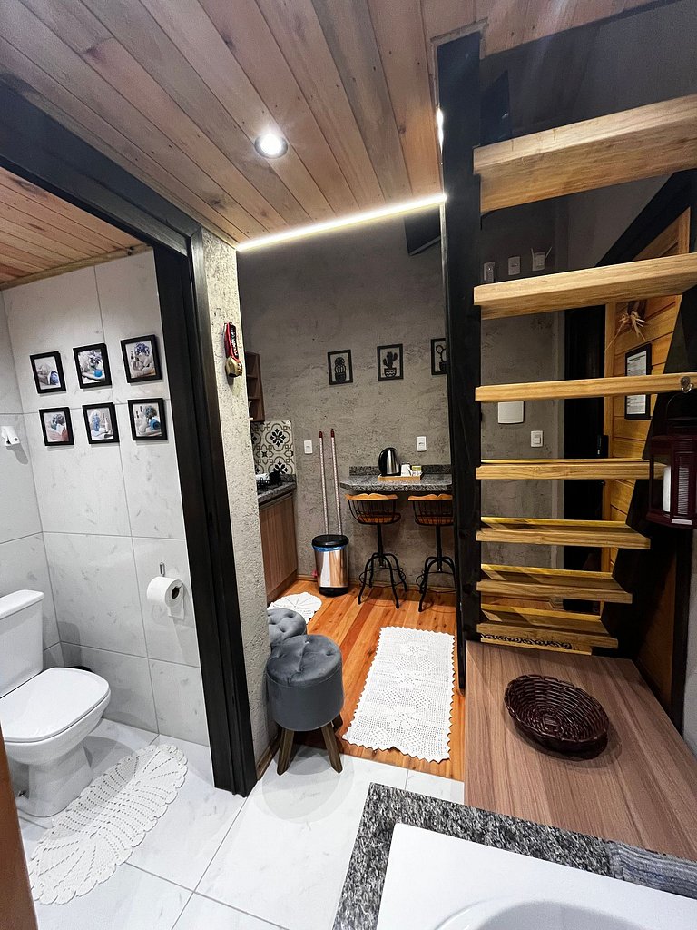 Chalé da Fonte/tiny house(vista top e hidromassagem)