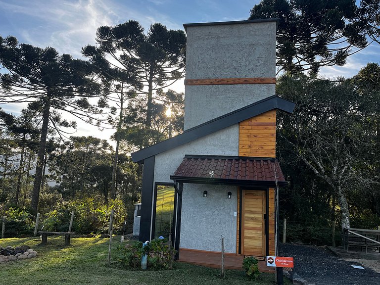 Chalé da Fonte/tiny house(vista top e hidromassagem)